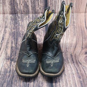 Potrillo Salvaje Boots Mens Size 3.0 Brown Leather Pull On Western Cowboy Work